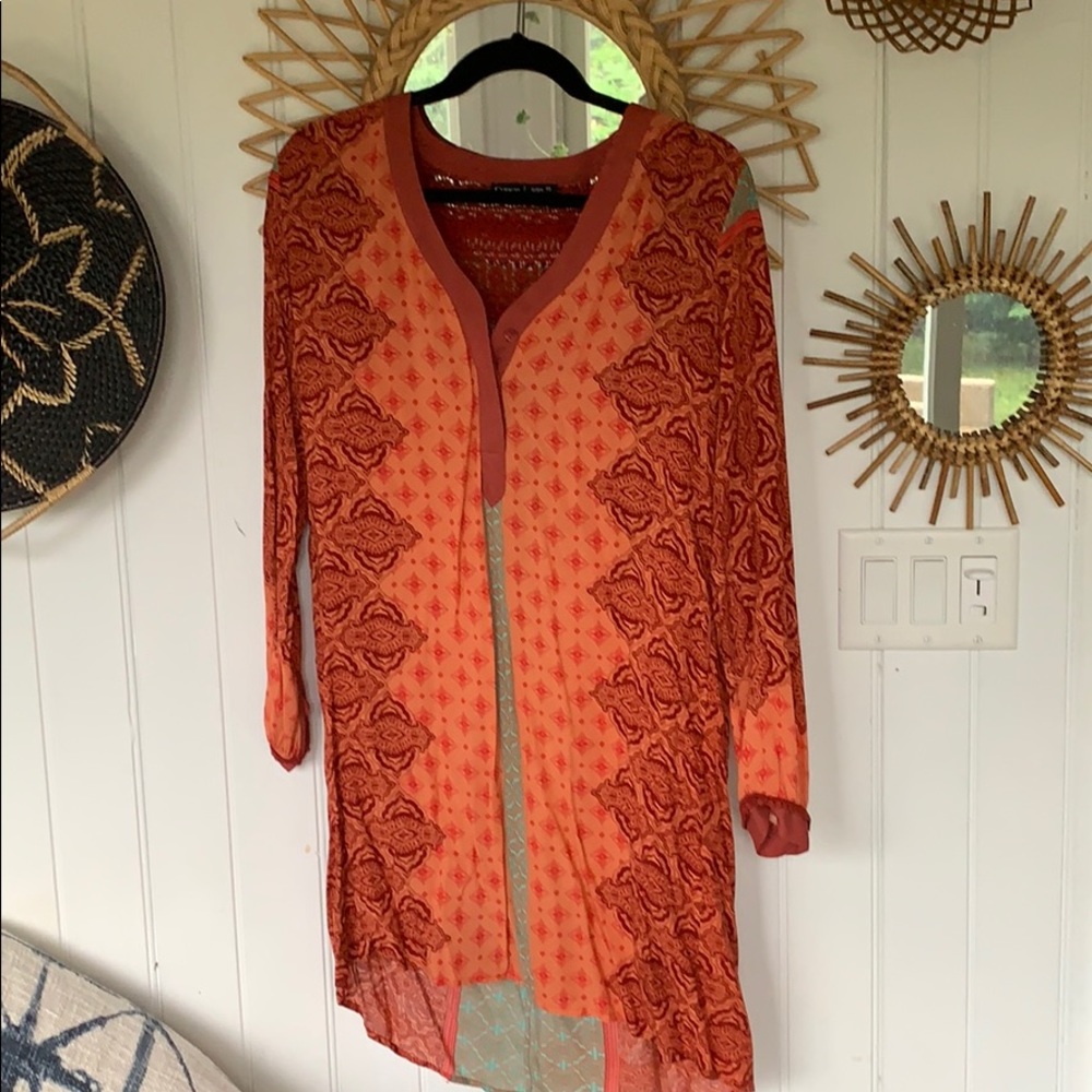 Long sleeve boho tunic